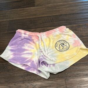 Oak Island Women's Tie-Dye Athletic Shorts - Pink, Purple, Yellow